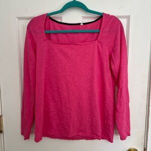 Boden Bright Pink Square Neck Blouse